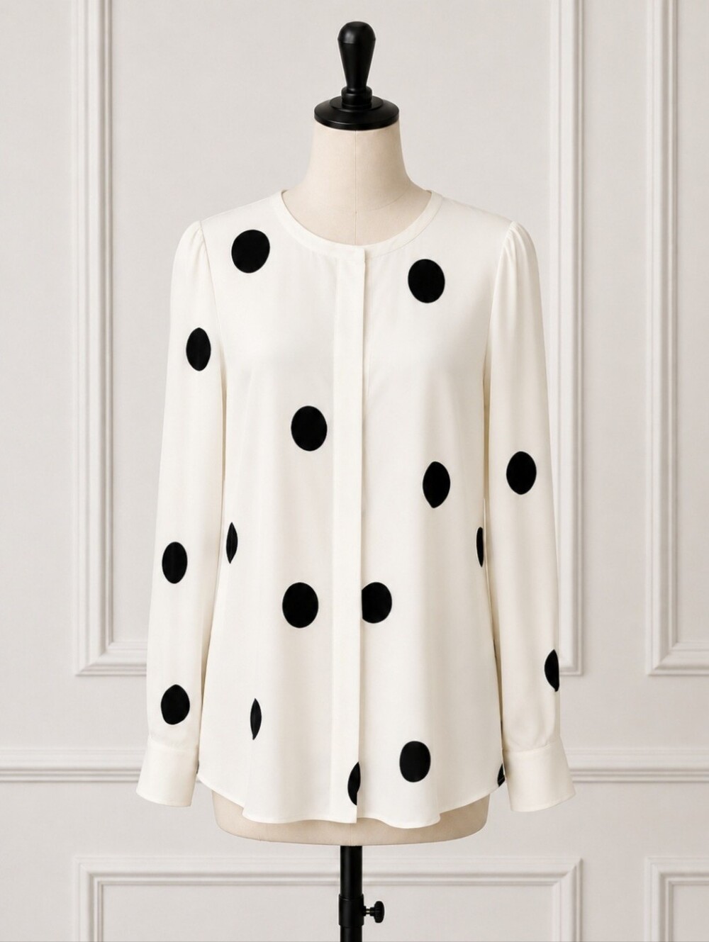 Derek Lam 10 Crosby Cream Polka Dot Blouse
